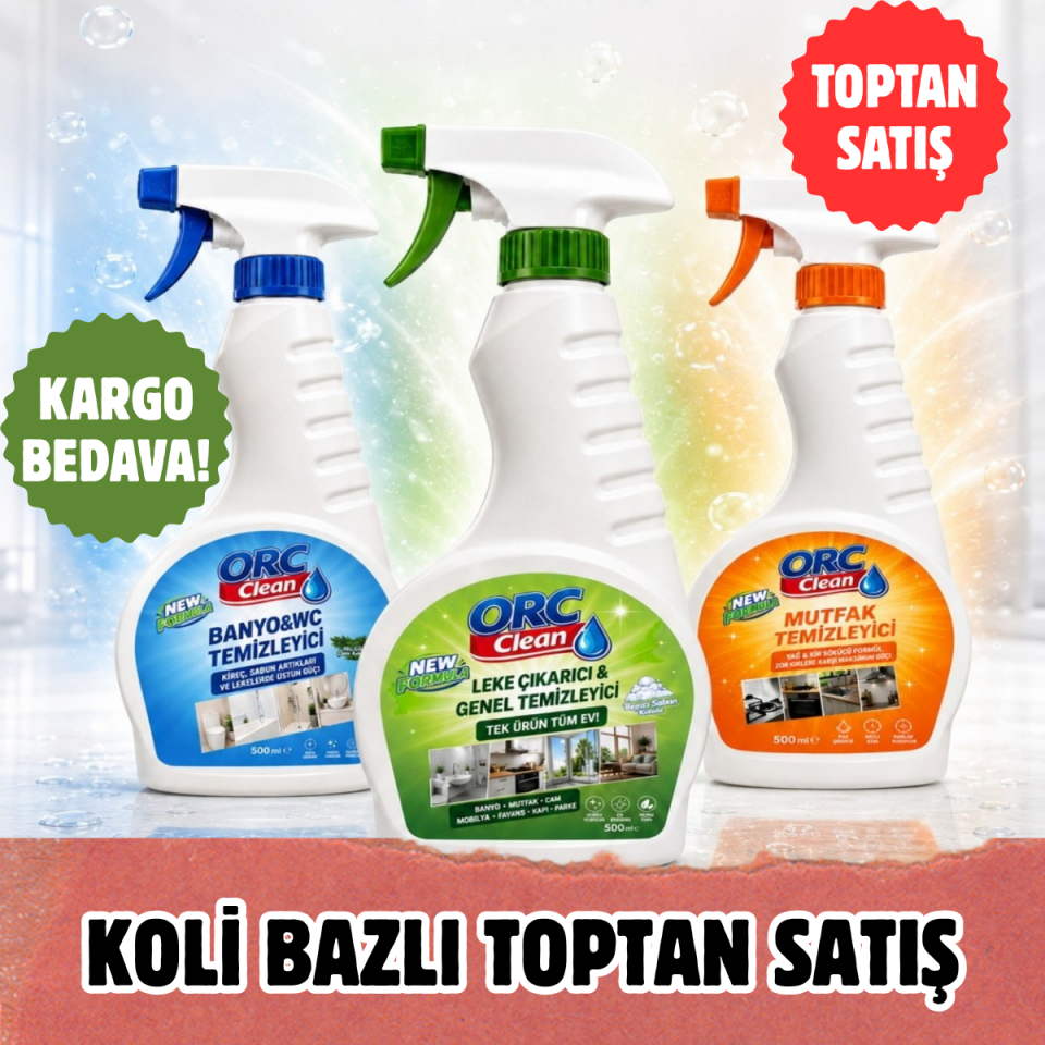15 Adet Temizlik Seti | Leke Çıkarıcı & Genel Temizleyici + Banyo & WC Temizleyici + Mutfak Temizleyici